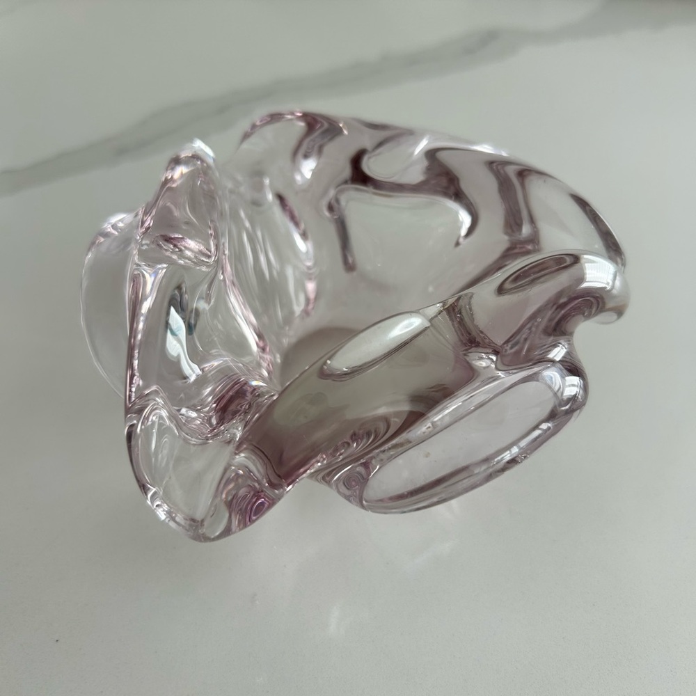 Vintage Murano Lavender art glass ashtray